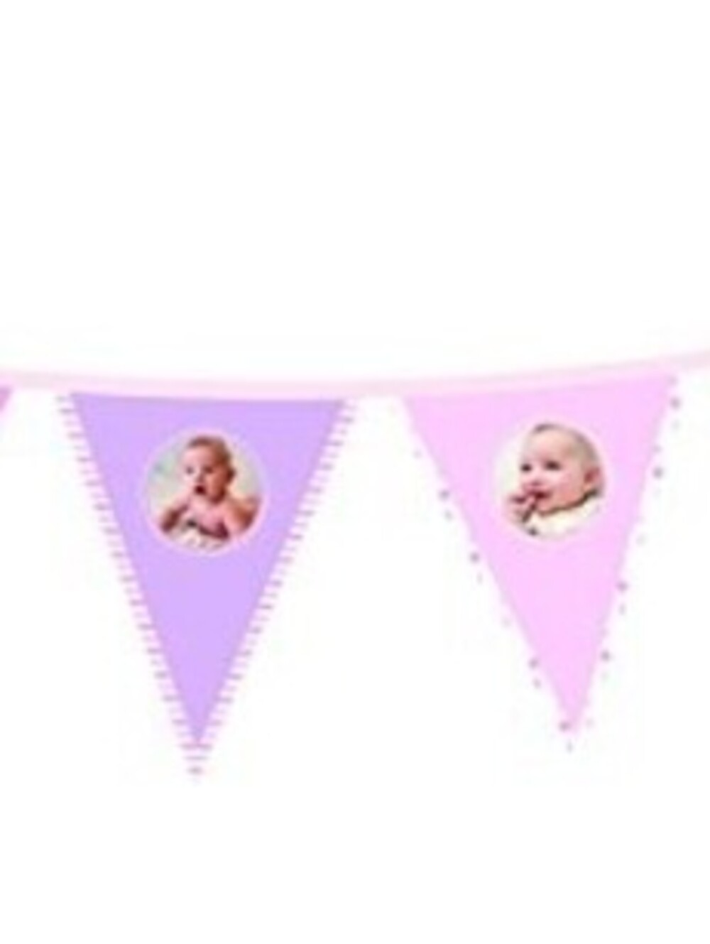 Pearhead 1st Birthday Photo Garland - Cute Baby String Party Decorations Pink